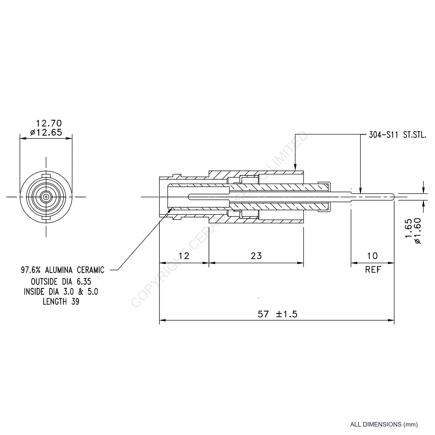 10kV SHV Feedthrough
