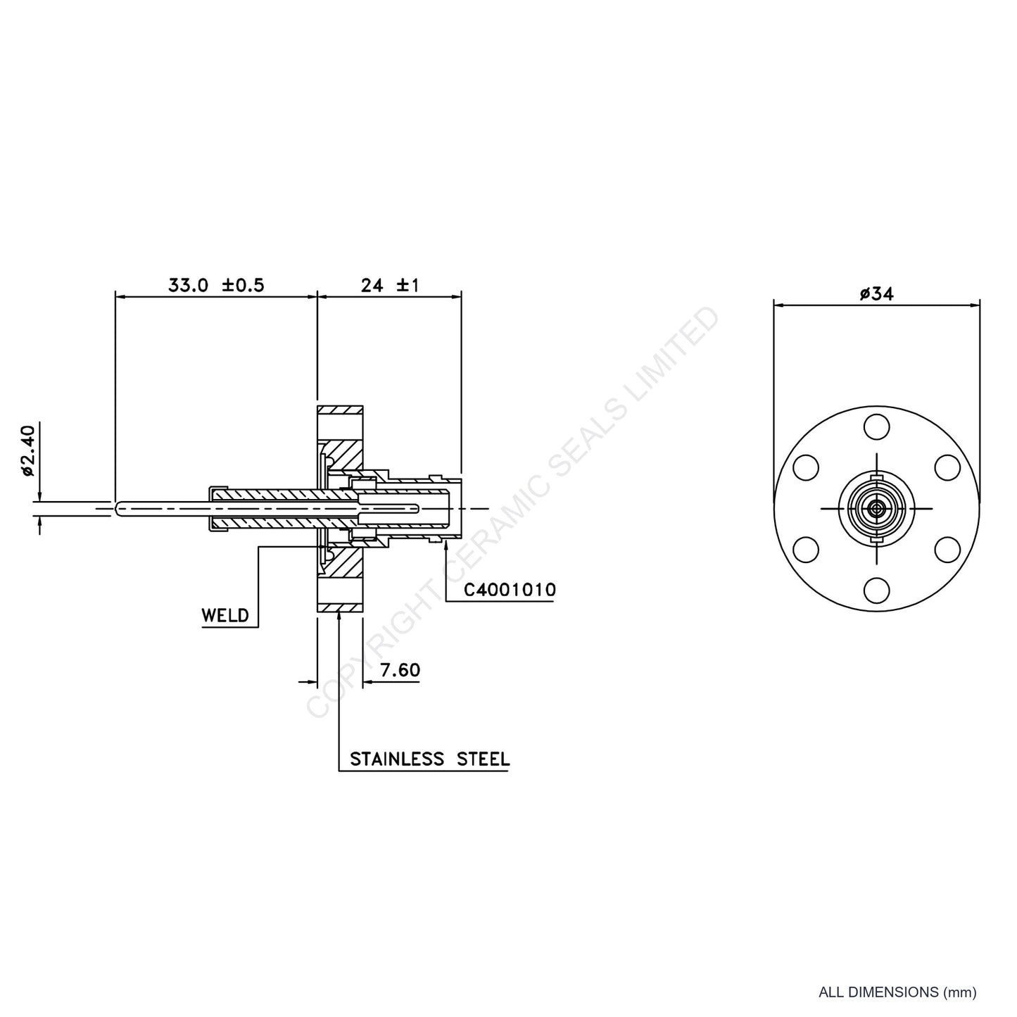 10kV SHV Flanged Connector