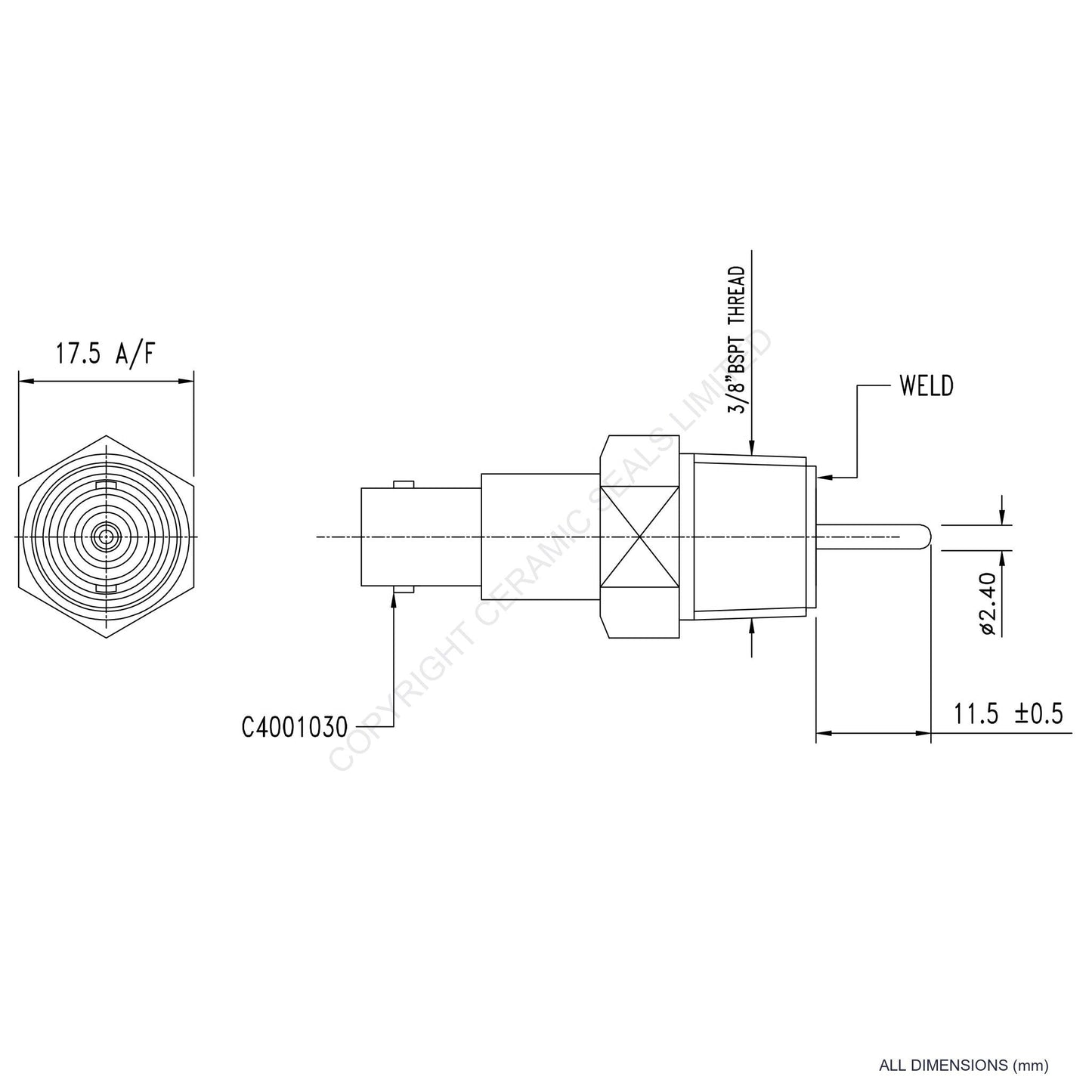 10kV SHV Bulkhead Feedthrough