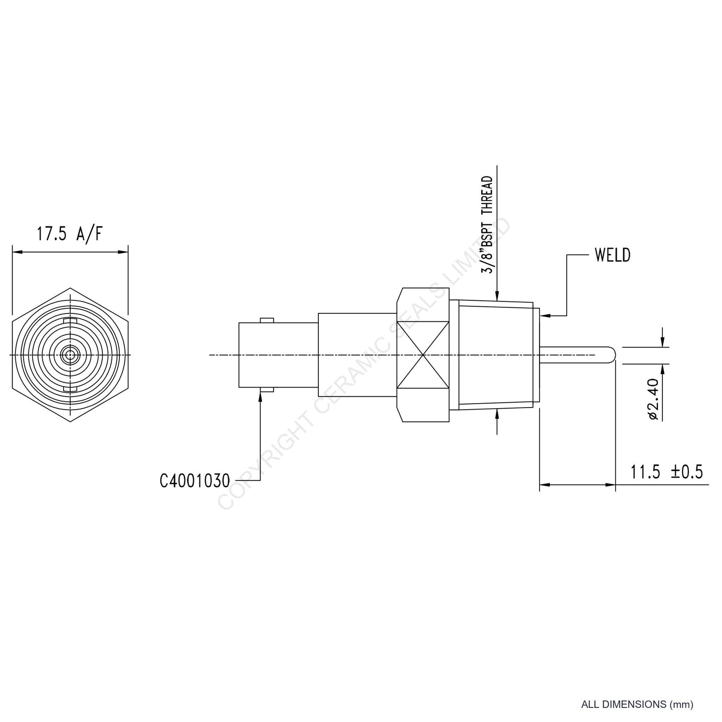 10kV SHV Bulkhead Feedthrough