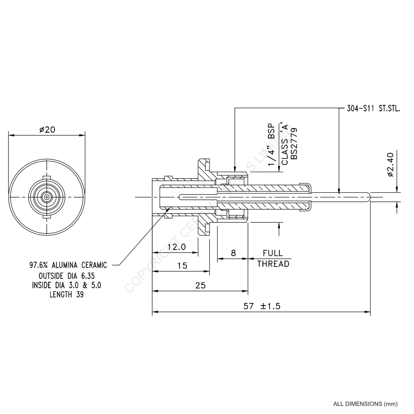 10kV SHV Feedthrough