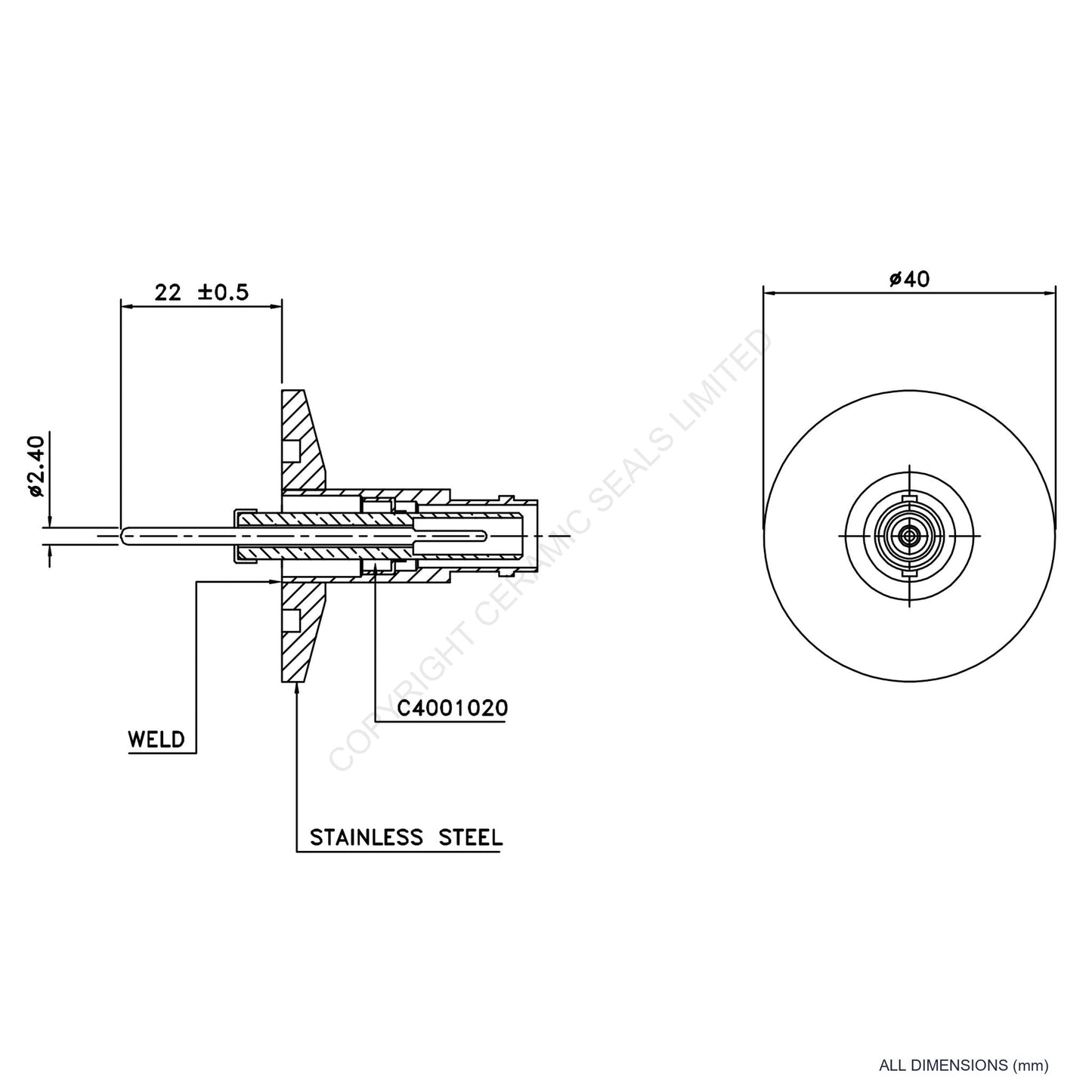 10kV SHV O-Ring Flanged Assembly