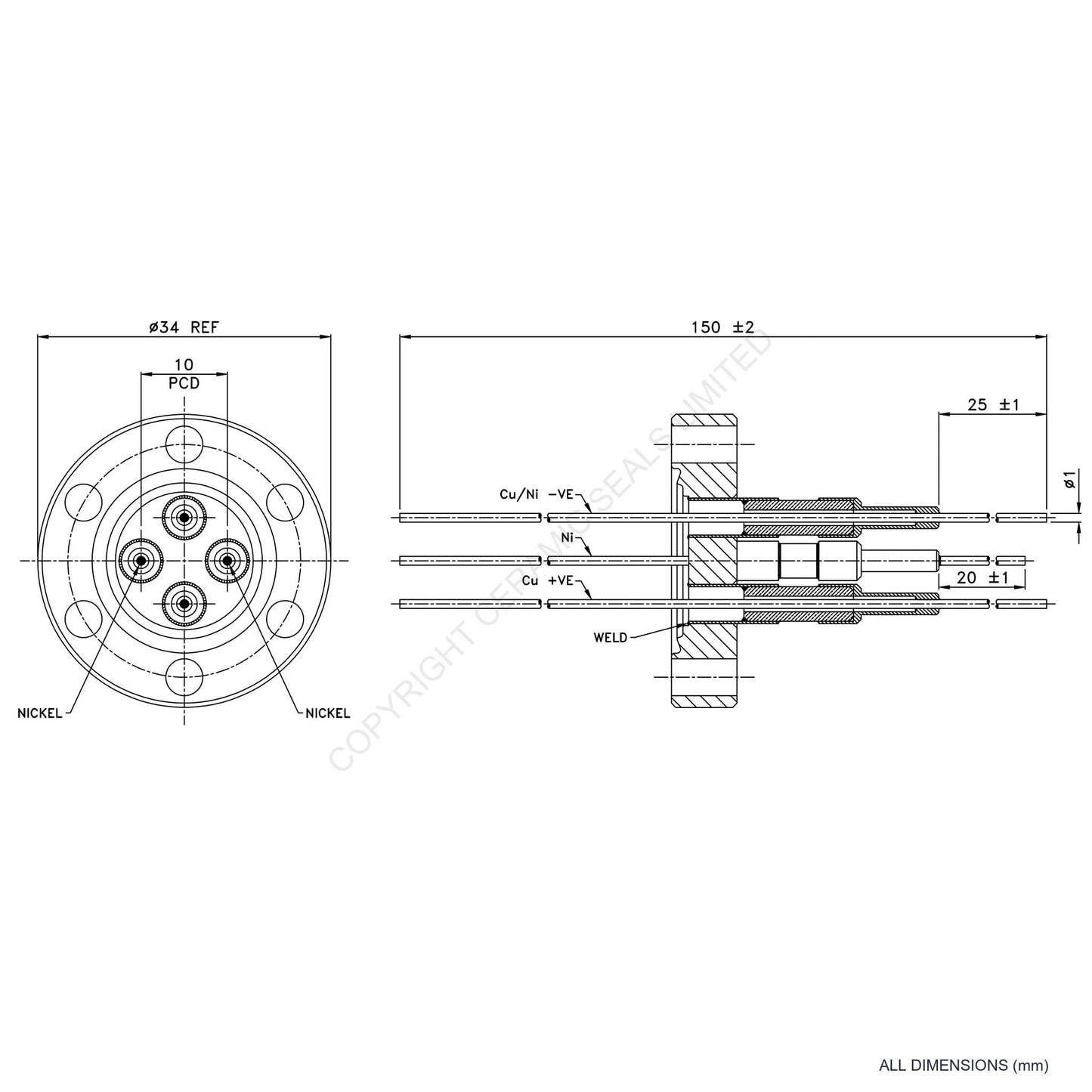 Power And Thermocouple Type T