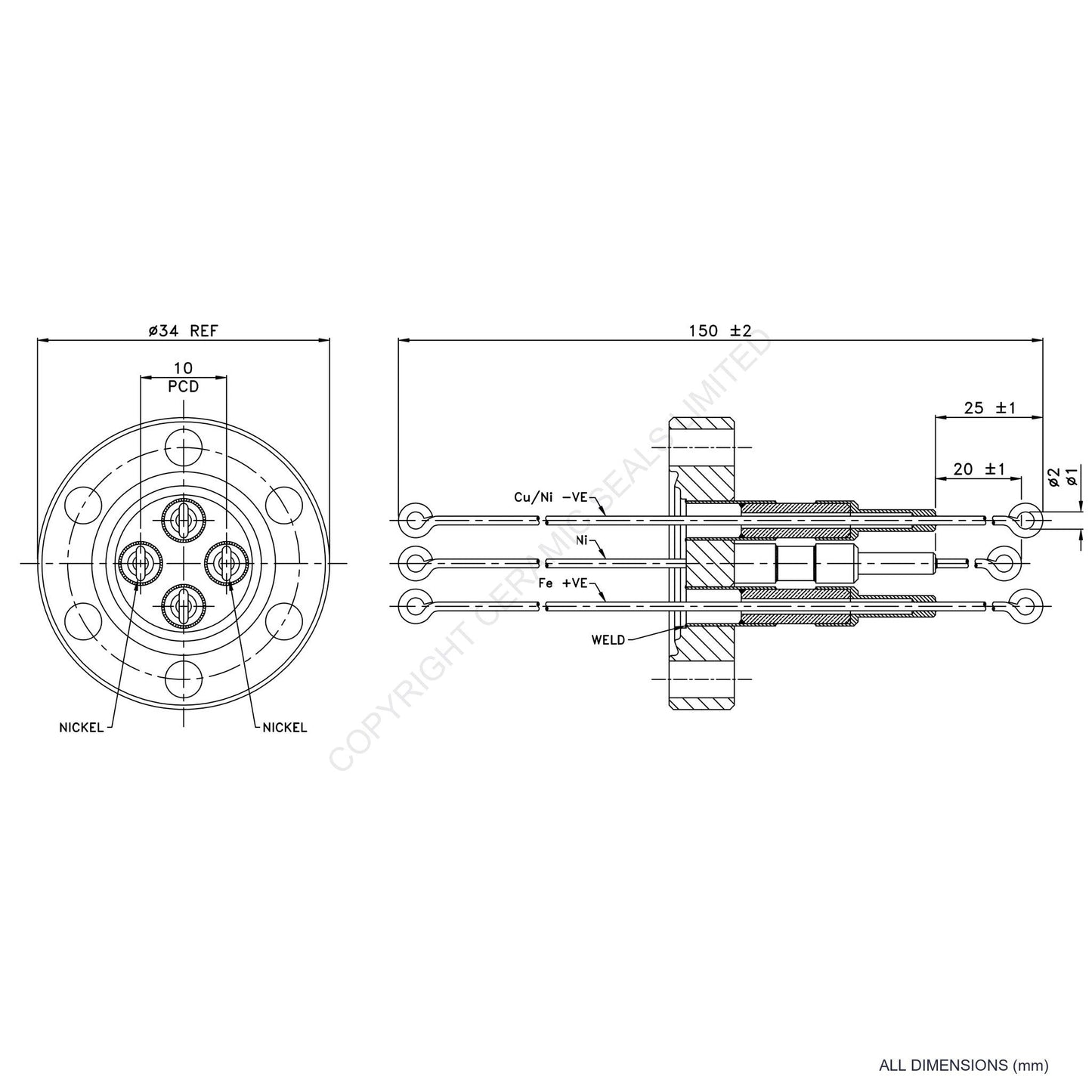 Power And Thermocouple Type J