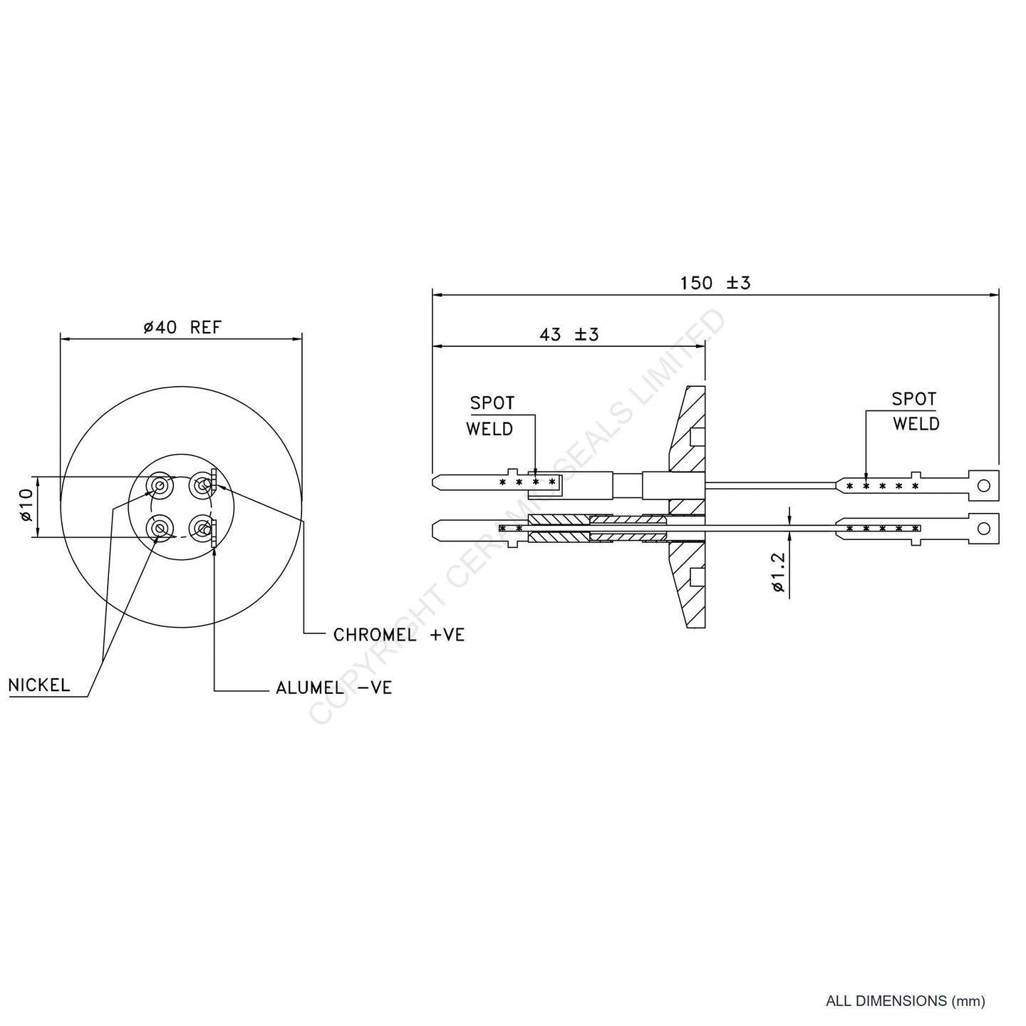Power & Thermocouple O-Ring Type K