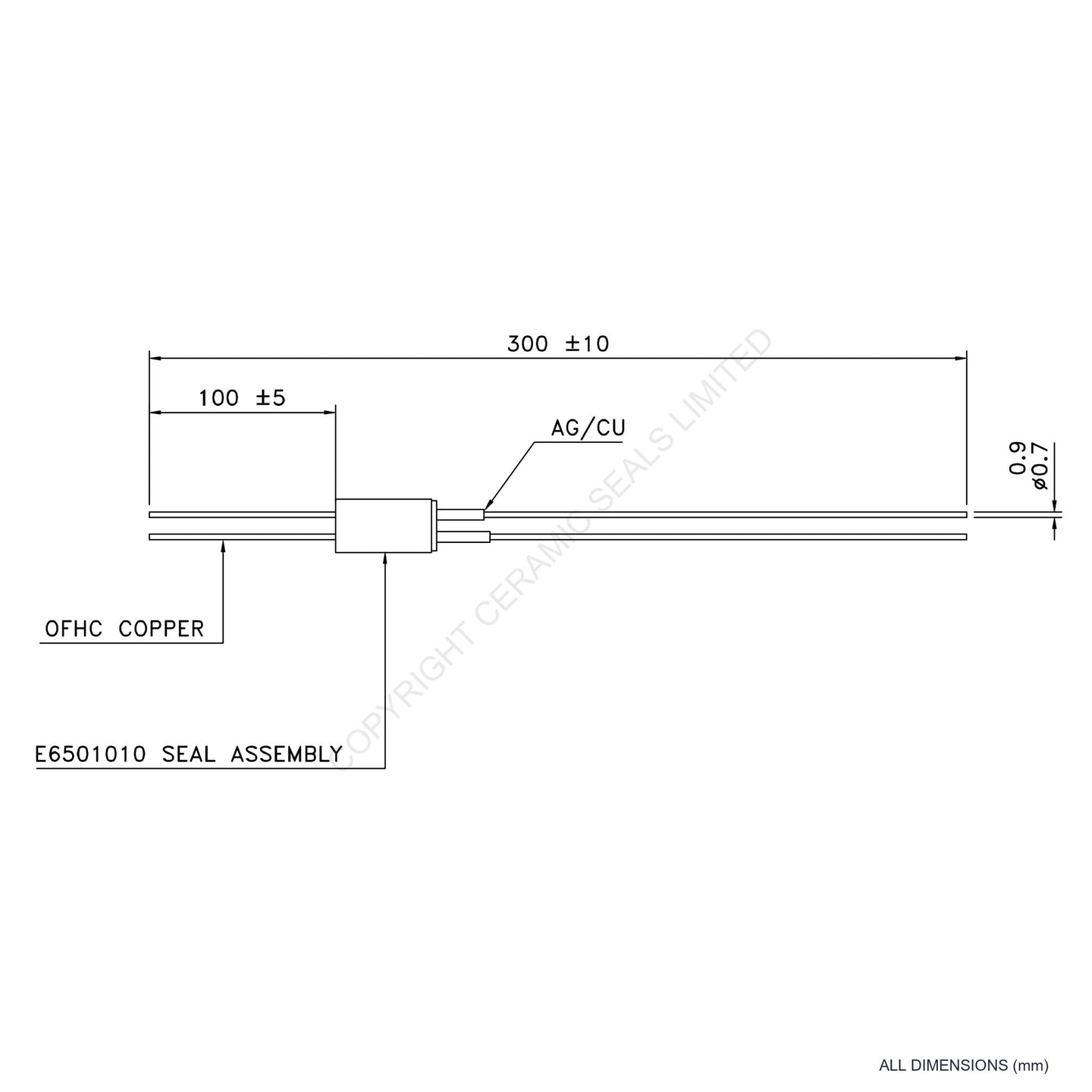 2 Pin Feedthrough