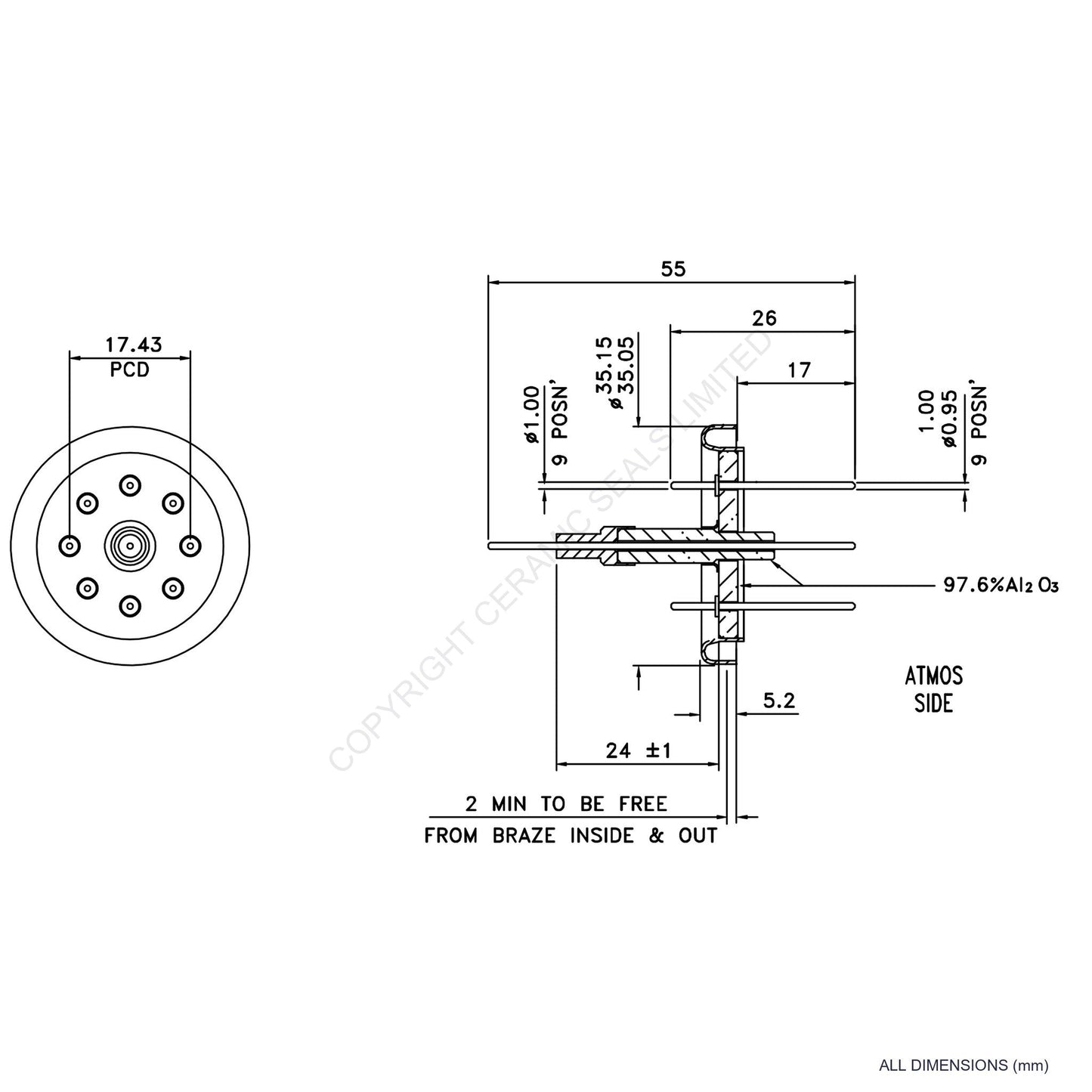 9 Pin Feedthrough