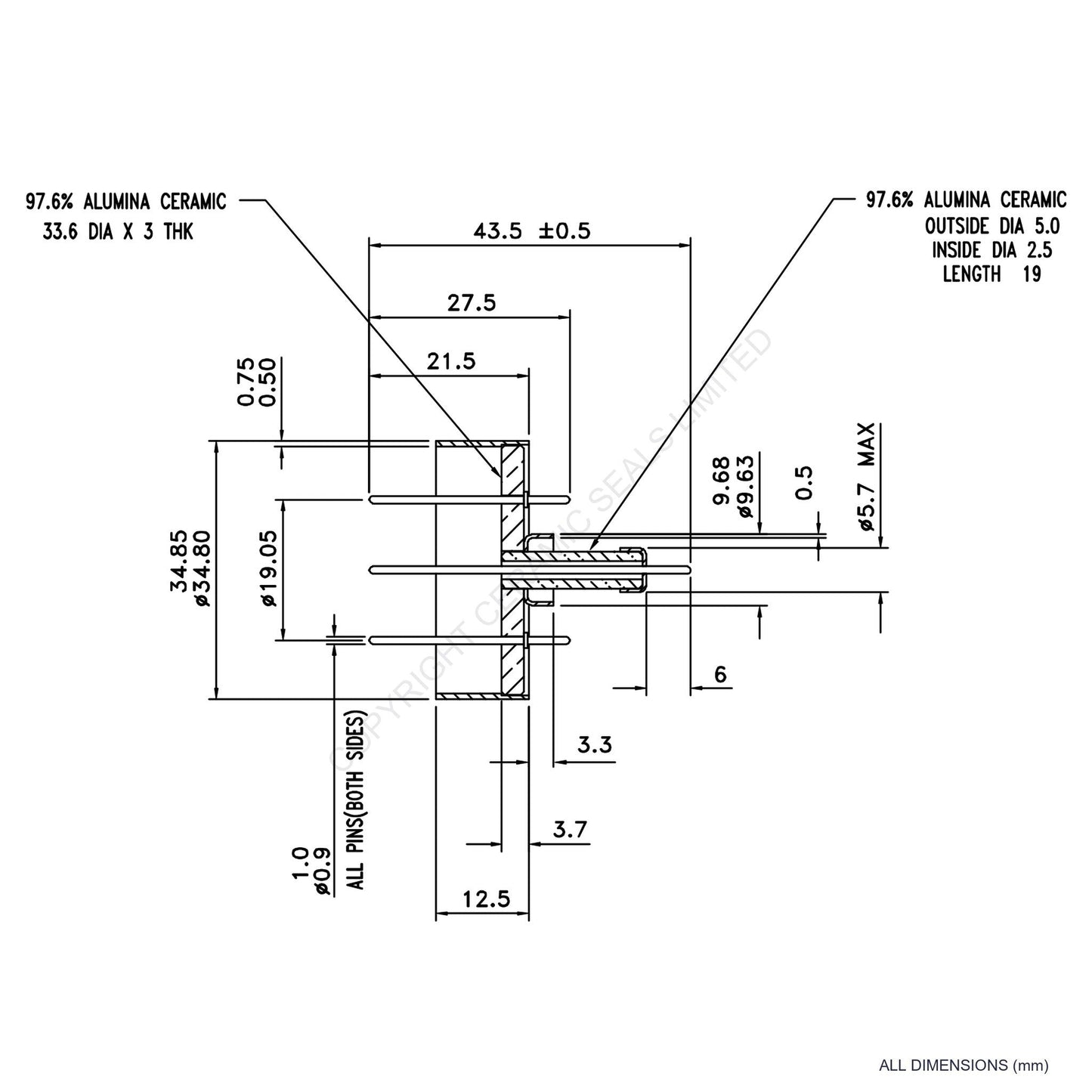 11 Pin Feedthrough