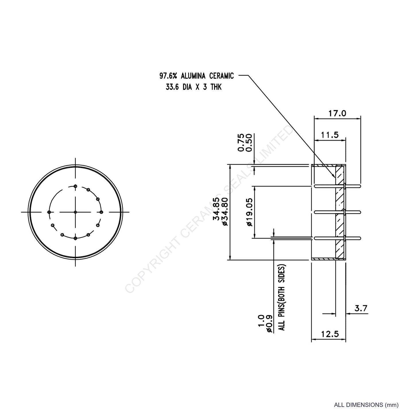 11 Pin Feedthrough