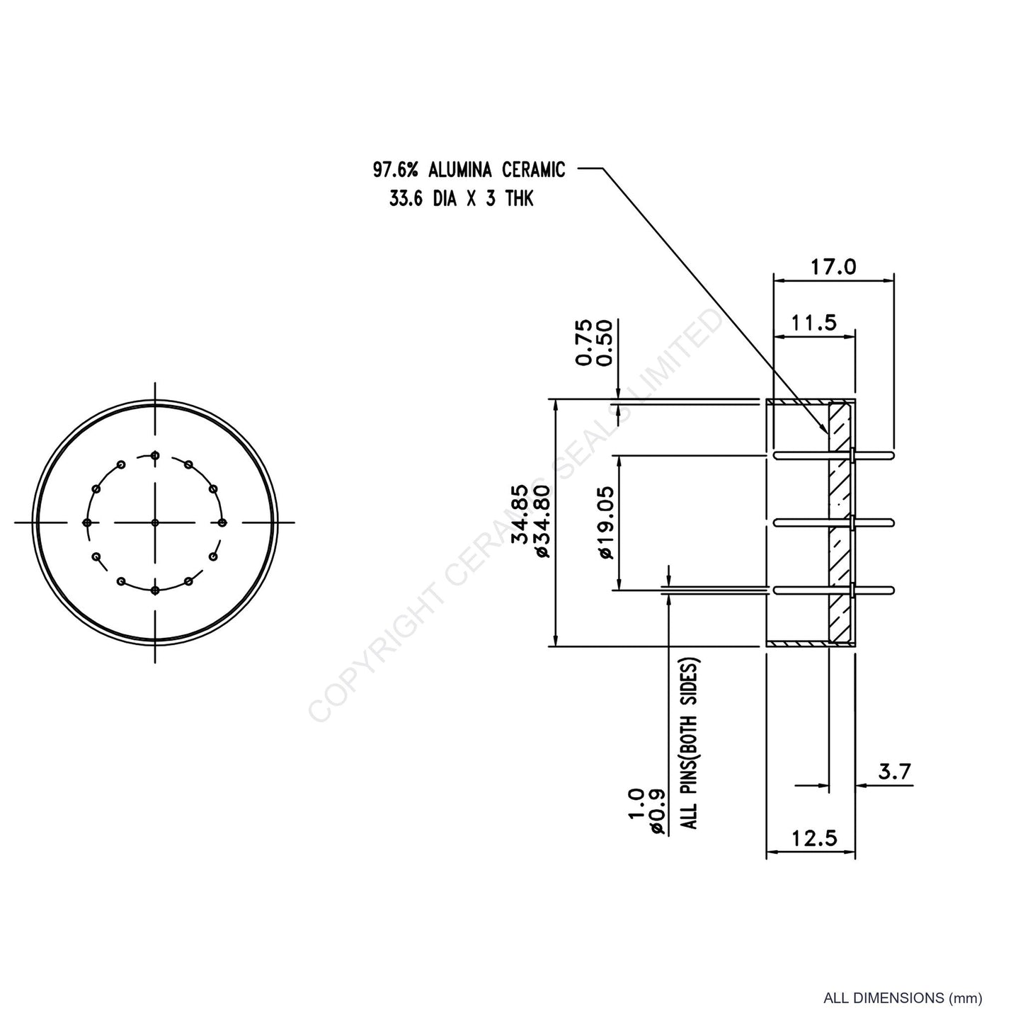 13 Pin Feedthrough