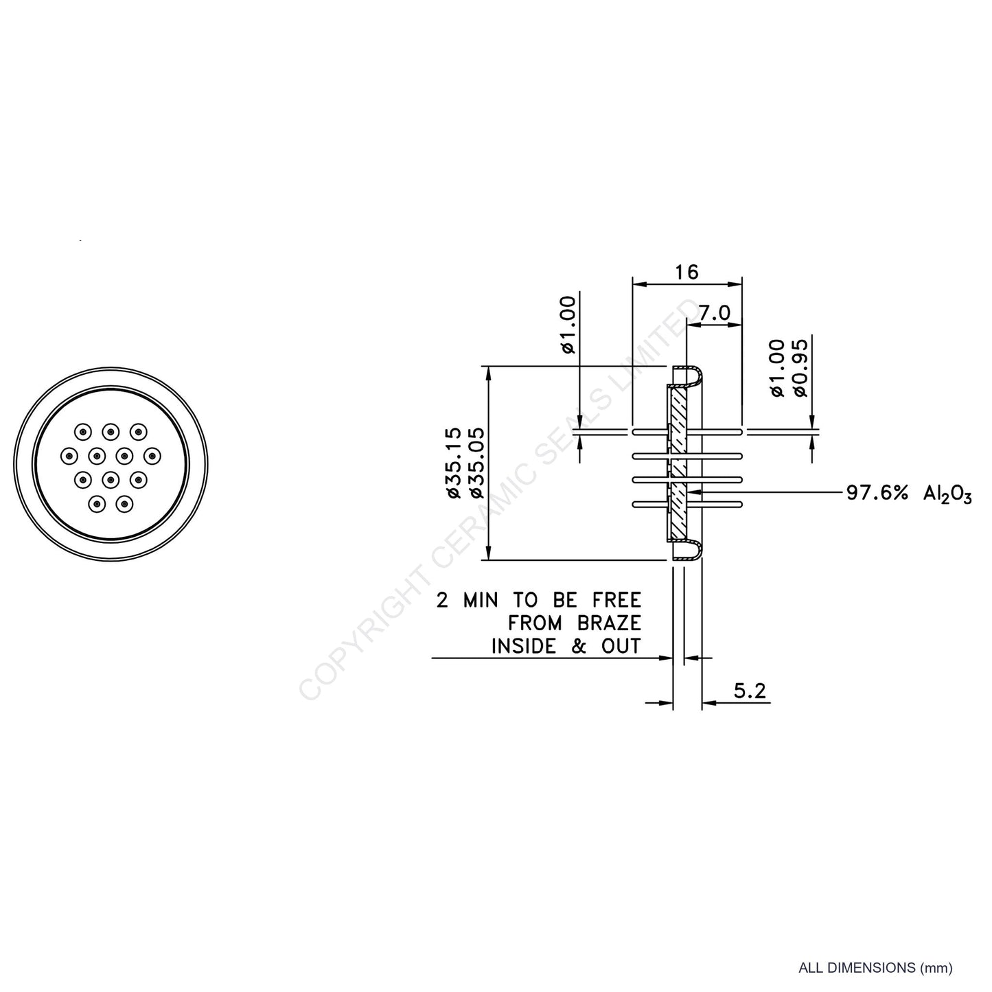 12 Pin Feedthrough