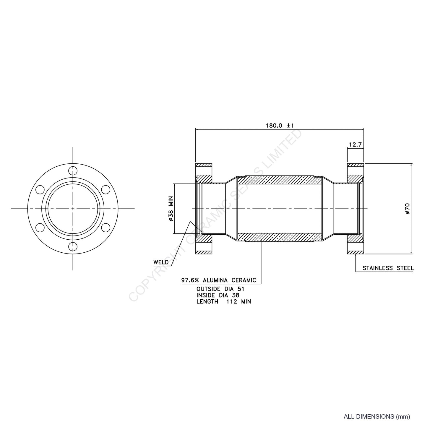 50kV Flanged Isolator