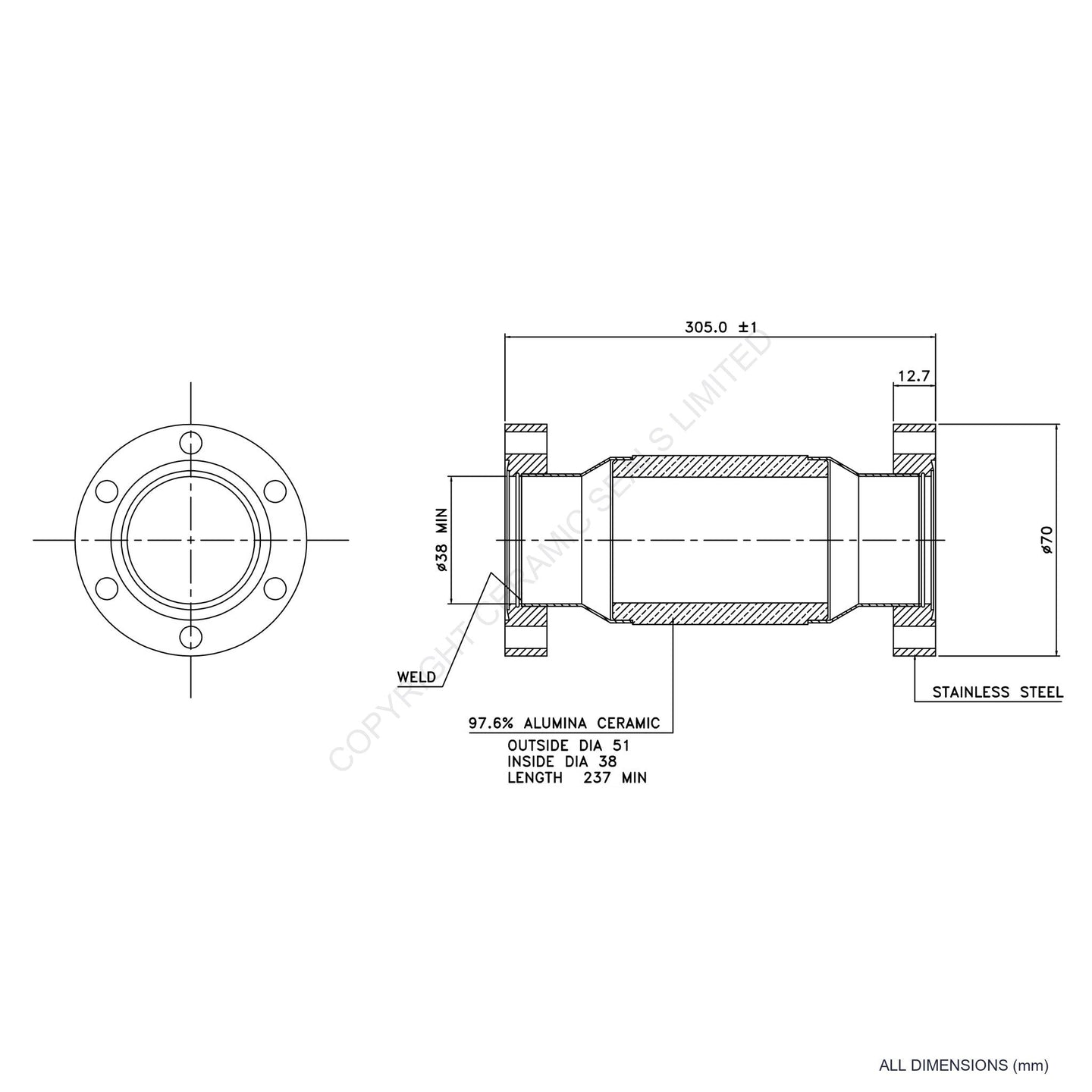 75kV Flanged Isolator