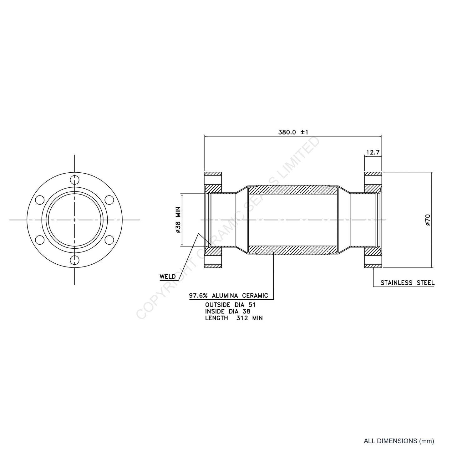 100kV Flanged Isolator
