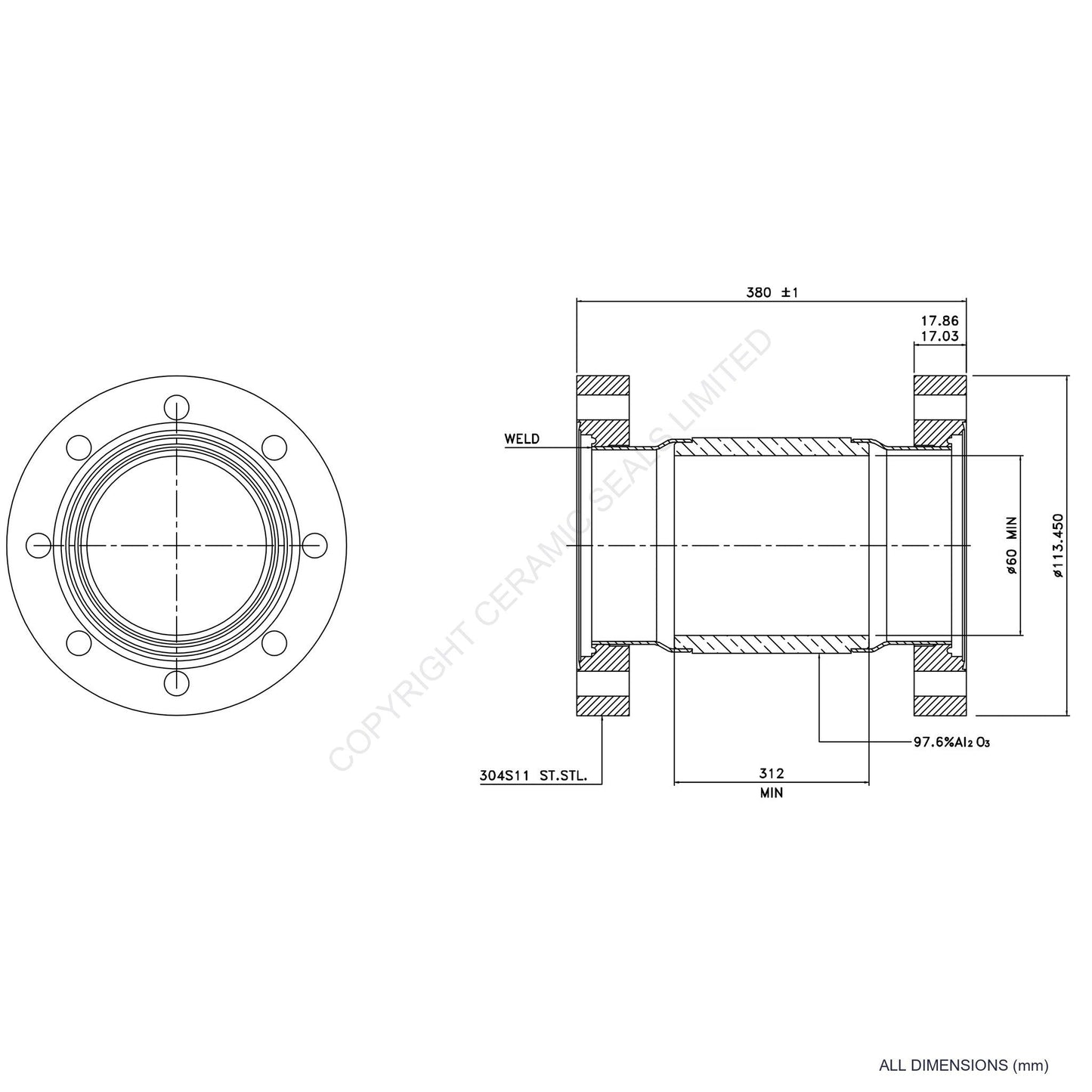 100kV Flanged Vacuum Break