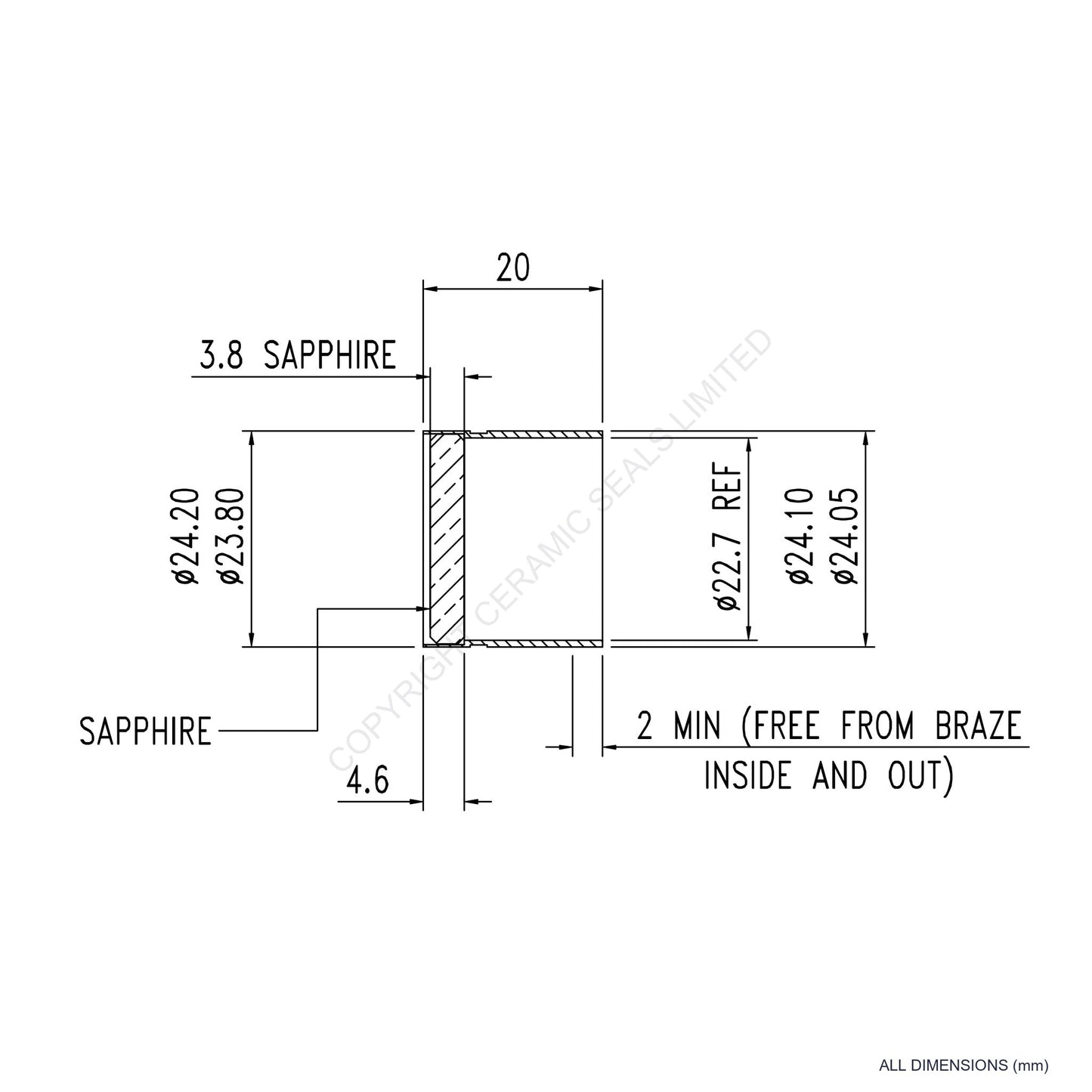 Viewport Weldable (20mm)