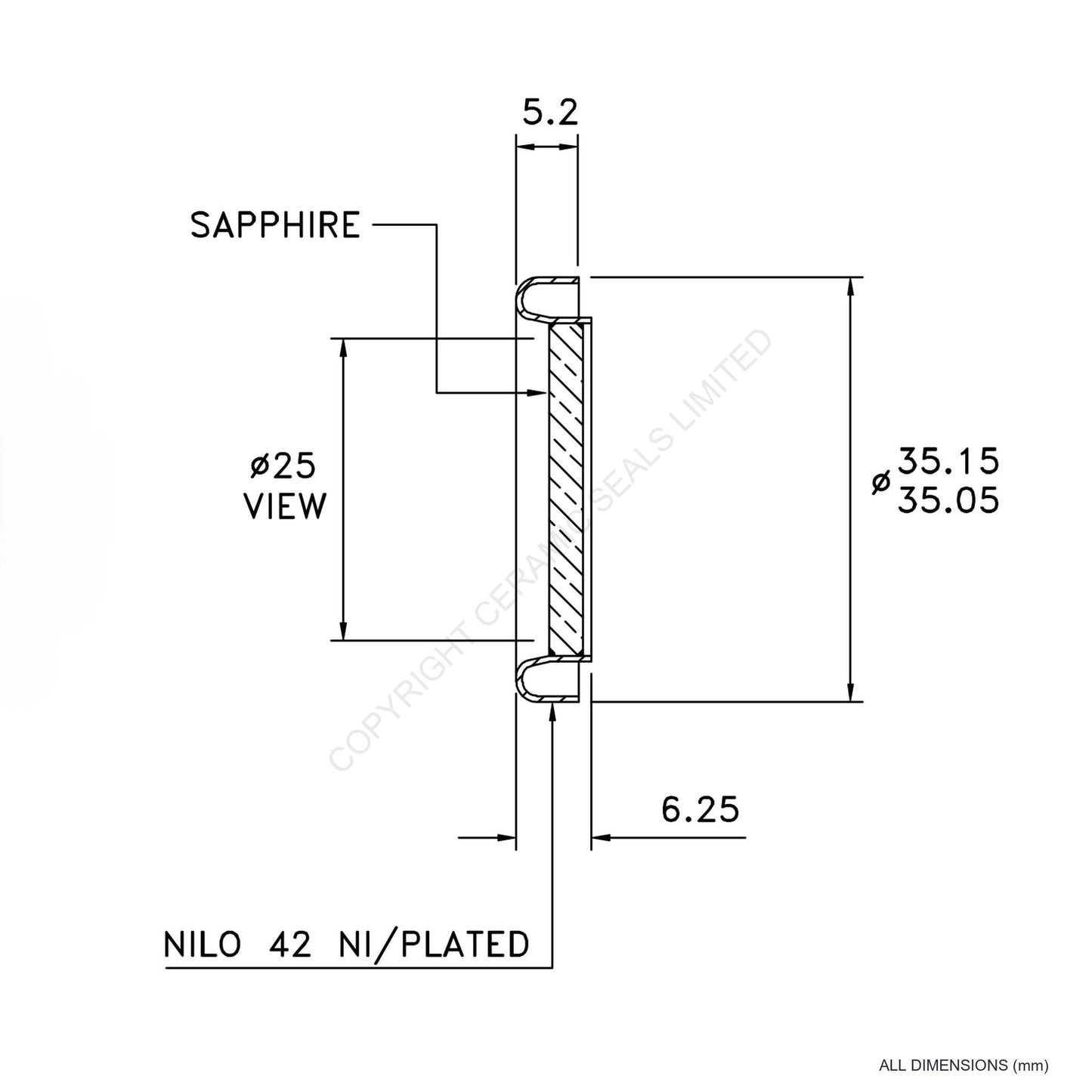 Viewport Weldable (25mm)