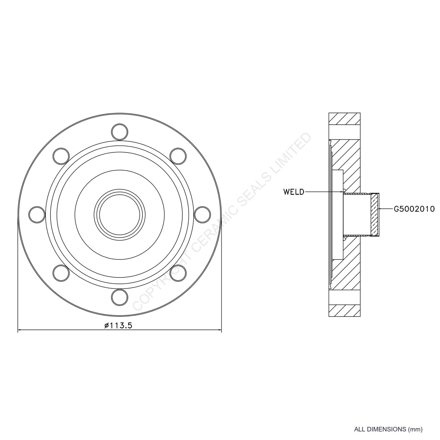 Viewport UHV Flanged (20mm)