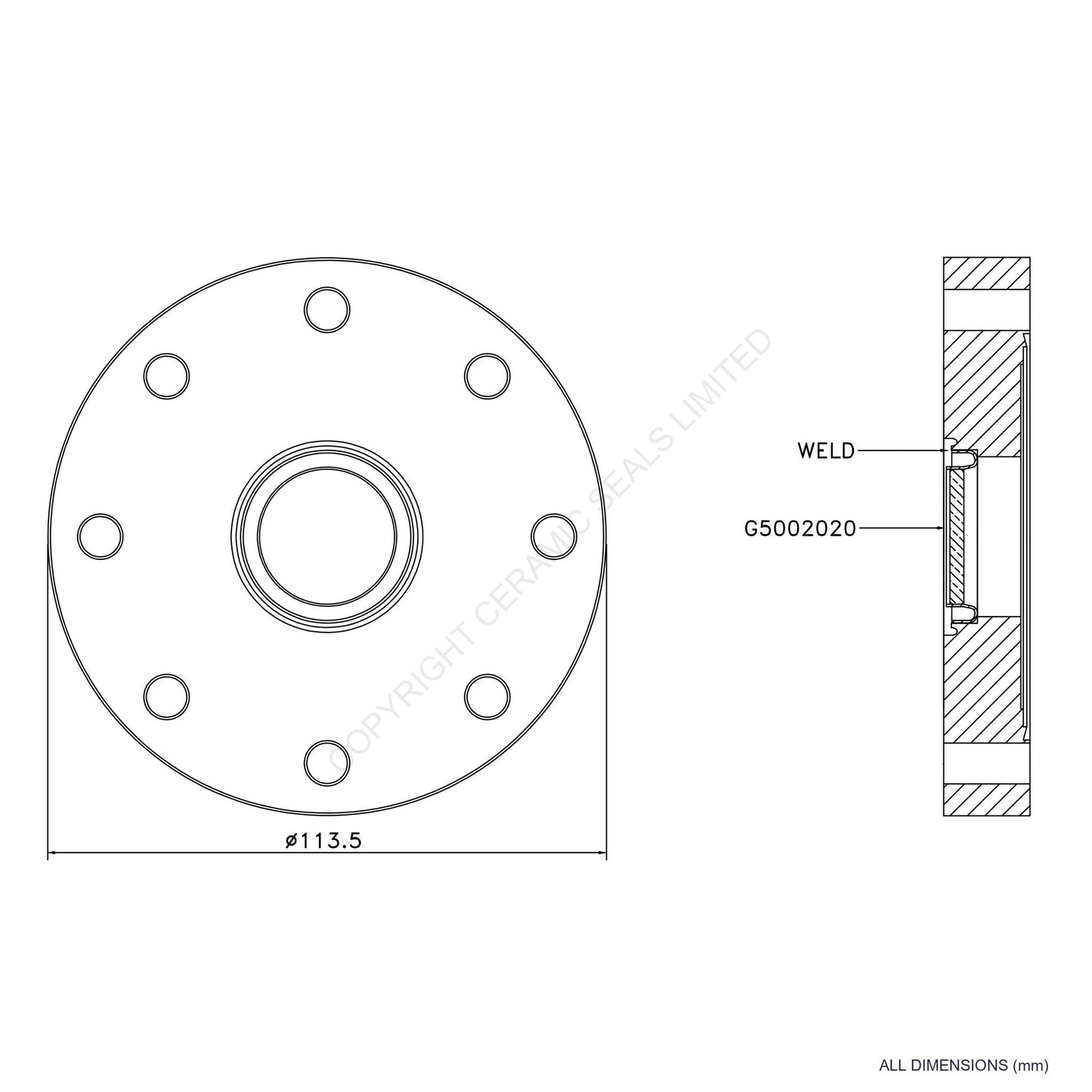 Viewport UHV Flanged (25mm)