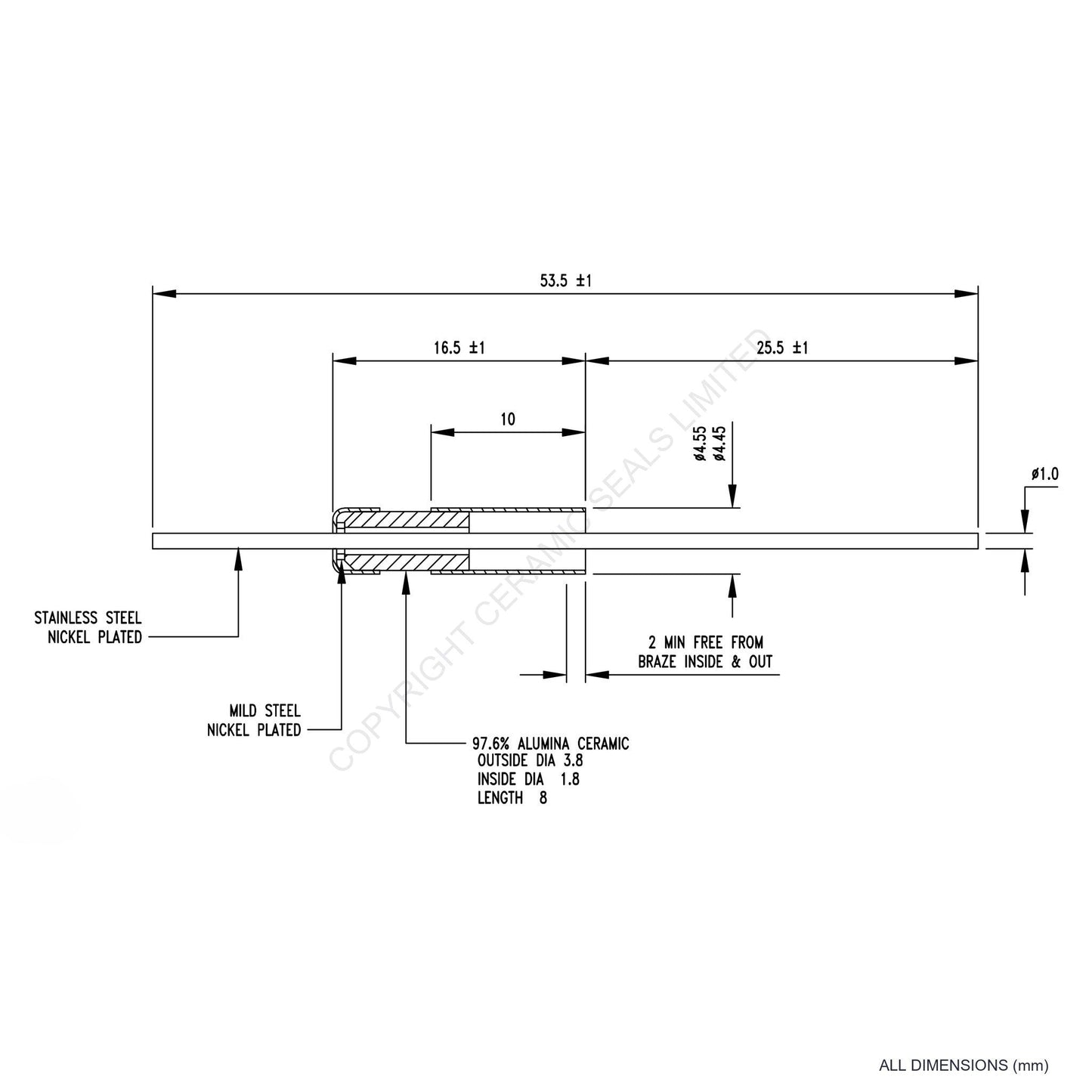 500V Instrumentation Feedthrough