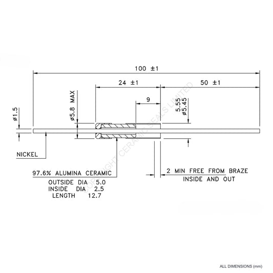 2.5kV Instrumentation Feedthrough