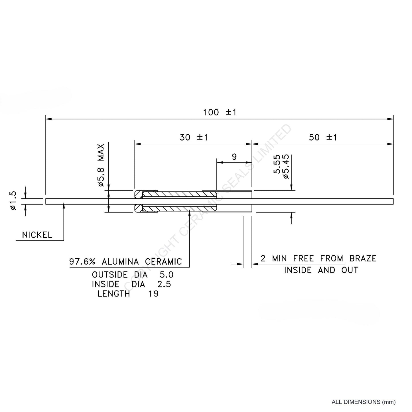 5kV Instrumentation Feedthrough