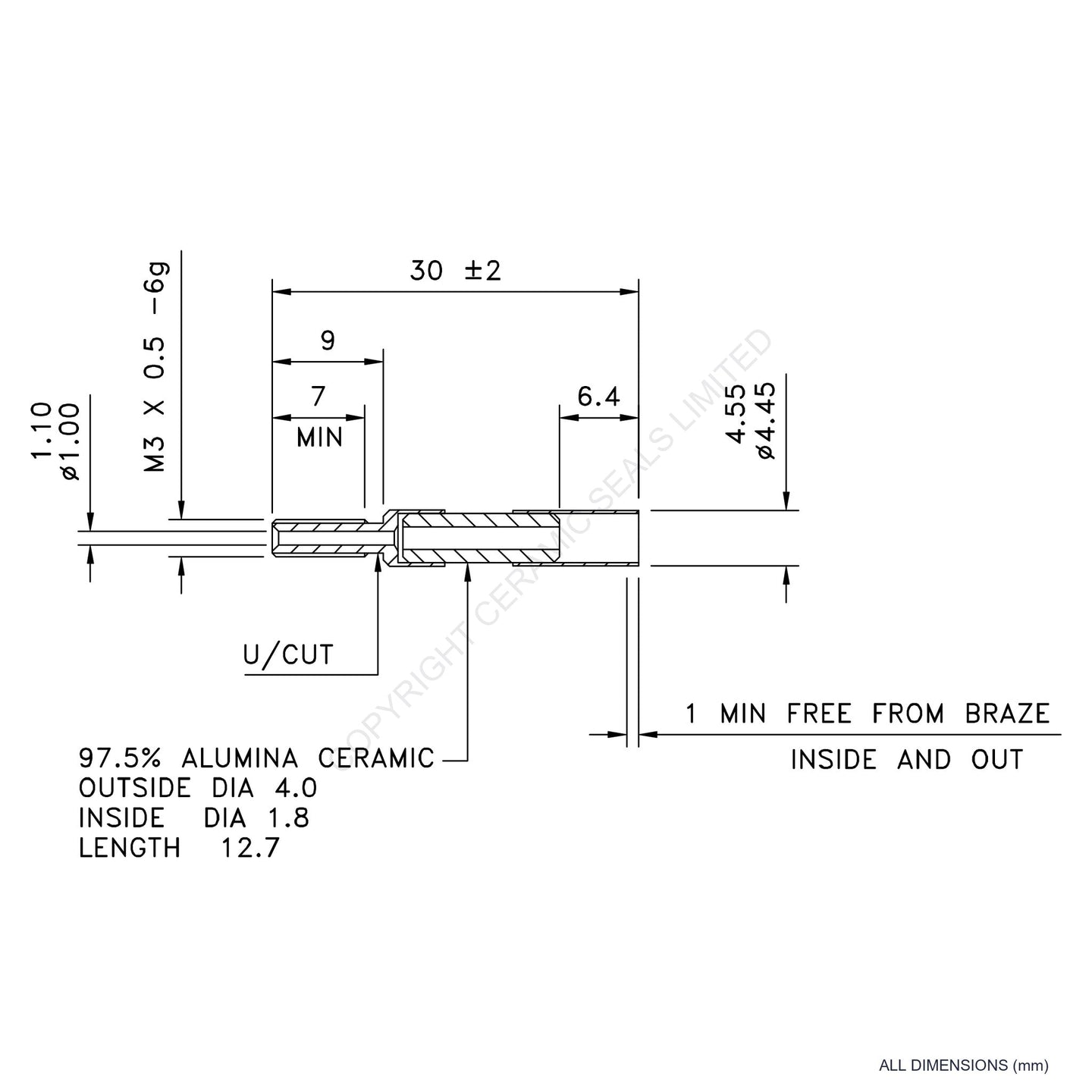 2.5kV Instrumentation Feedthrough