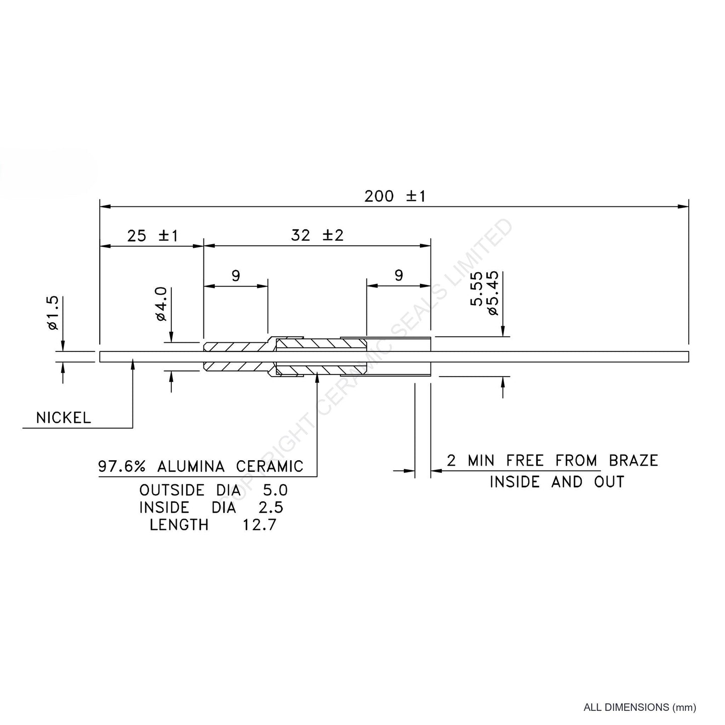 2.5kV Instrumentation Feedthrough