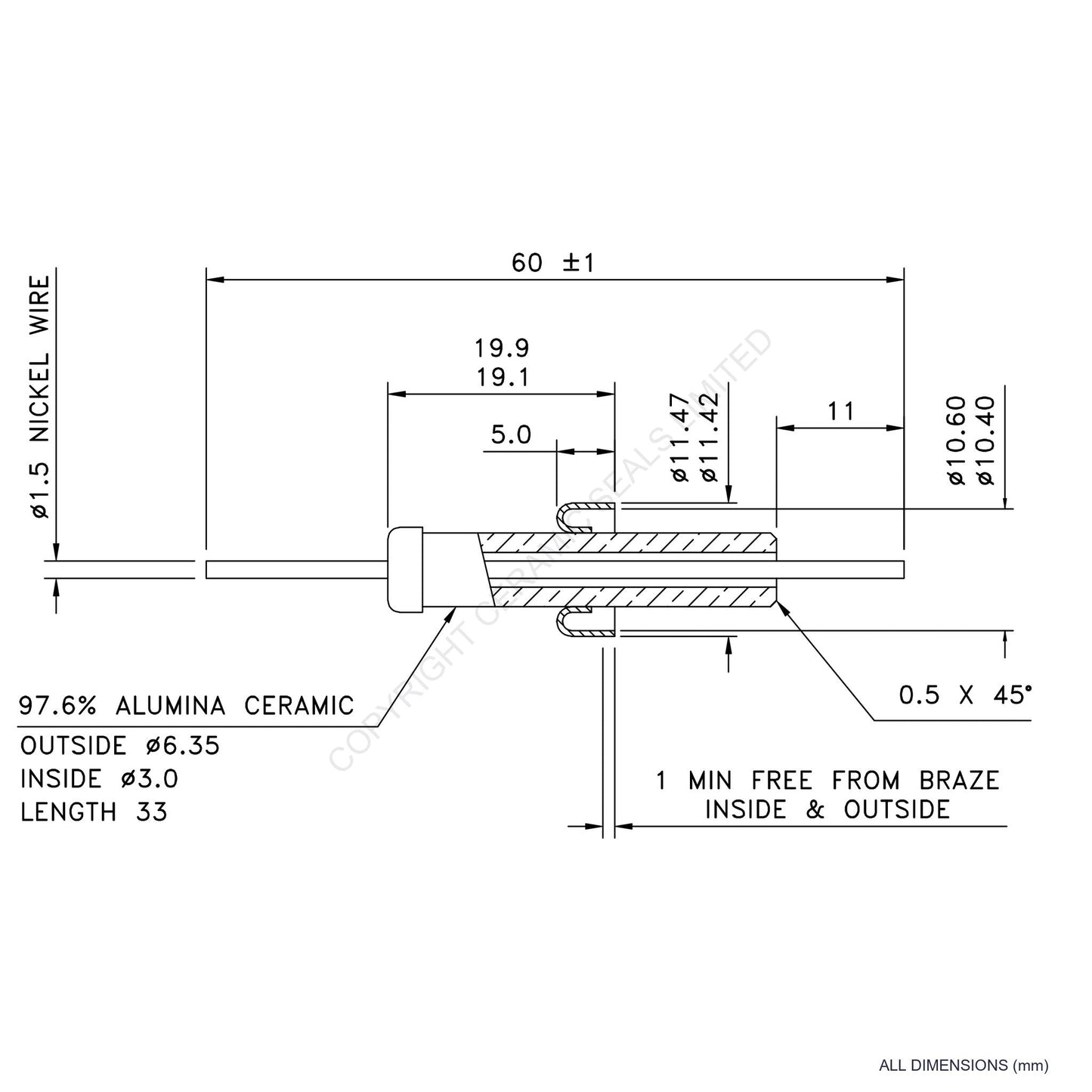 8kV Instrumentation Feedthrough