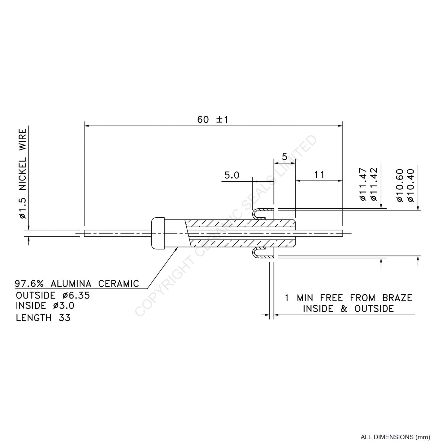 15kV Instrumentation Feedthrough