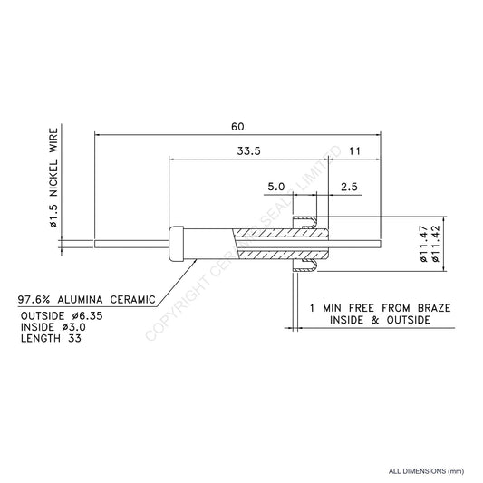 20kV Instrumentation Feedthrough