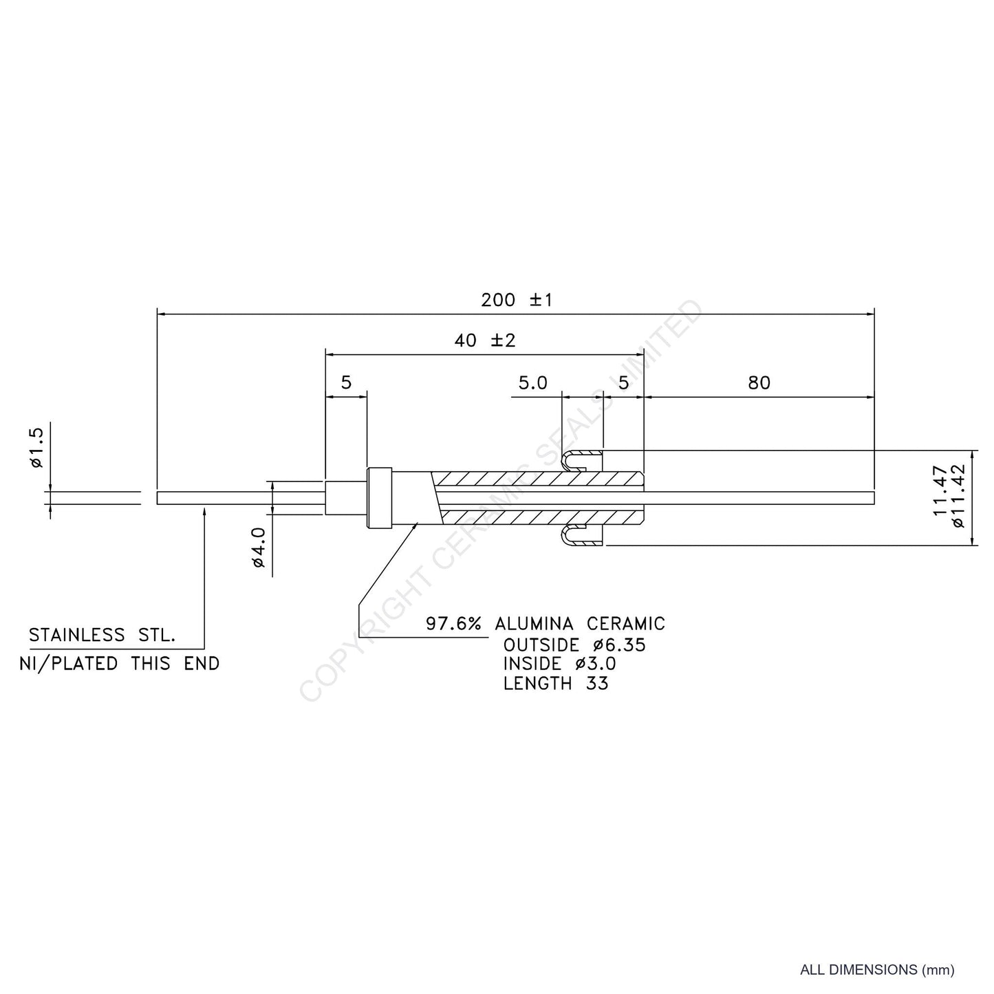 15kV Instrumentation Feedthrough