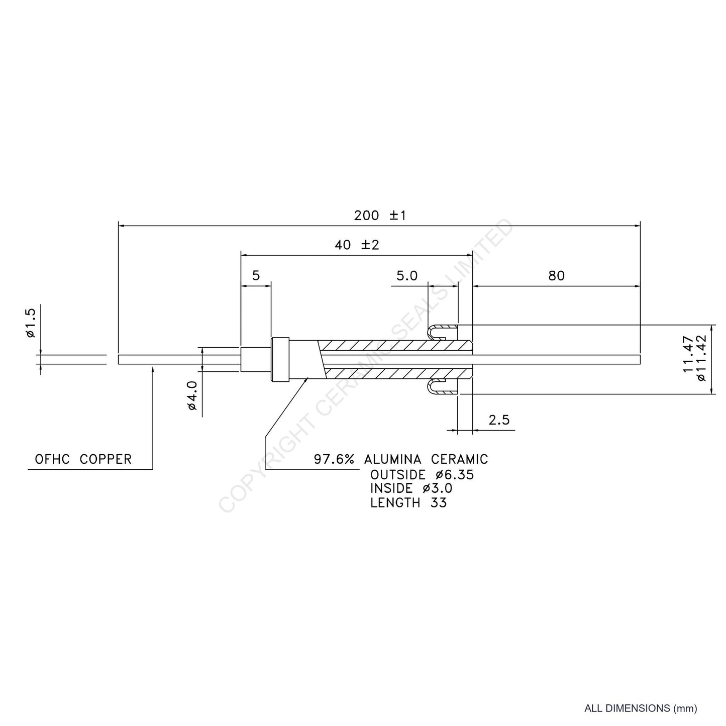 20kV Instrumentation Feedthrough