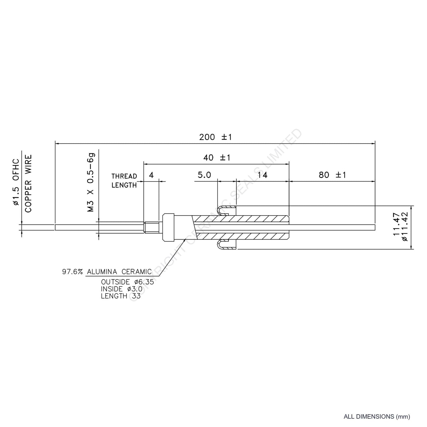 8kV Insrtumentation Feedthrough