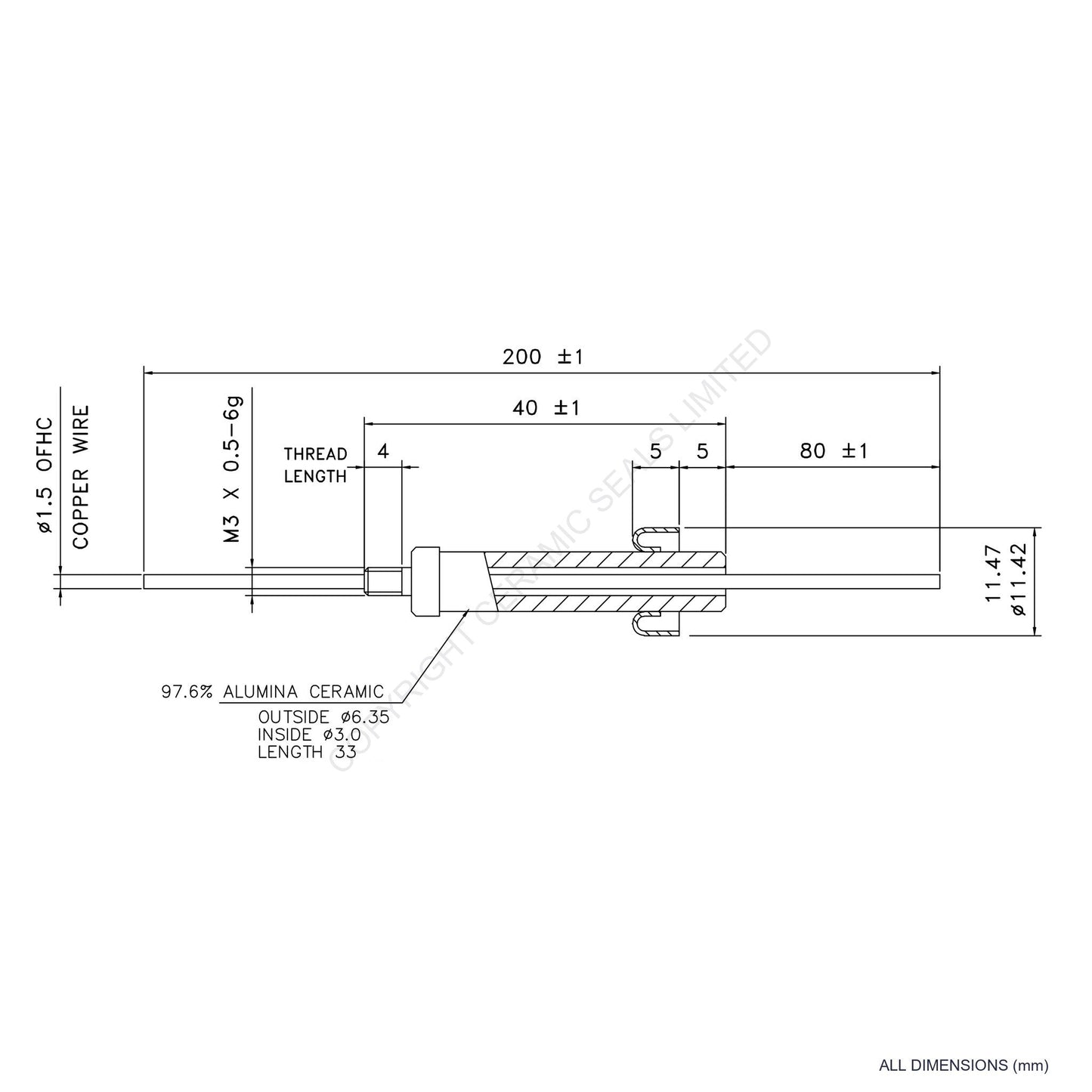 15kV Instrumentation Feedthrough