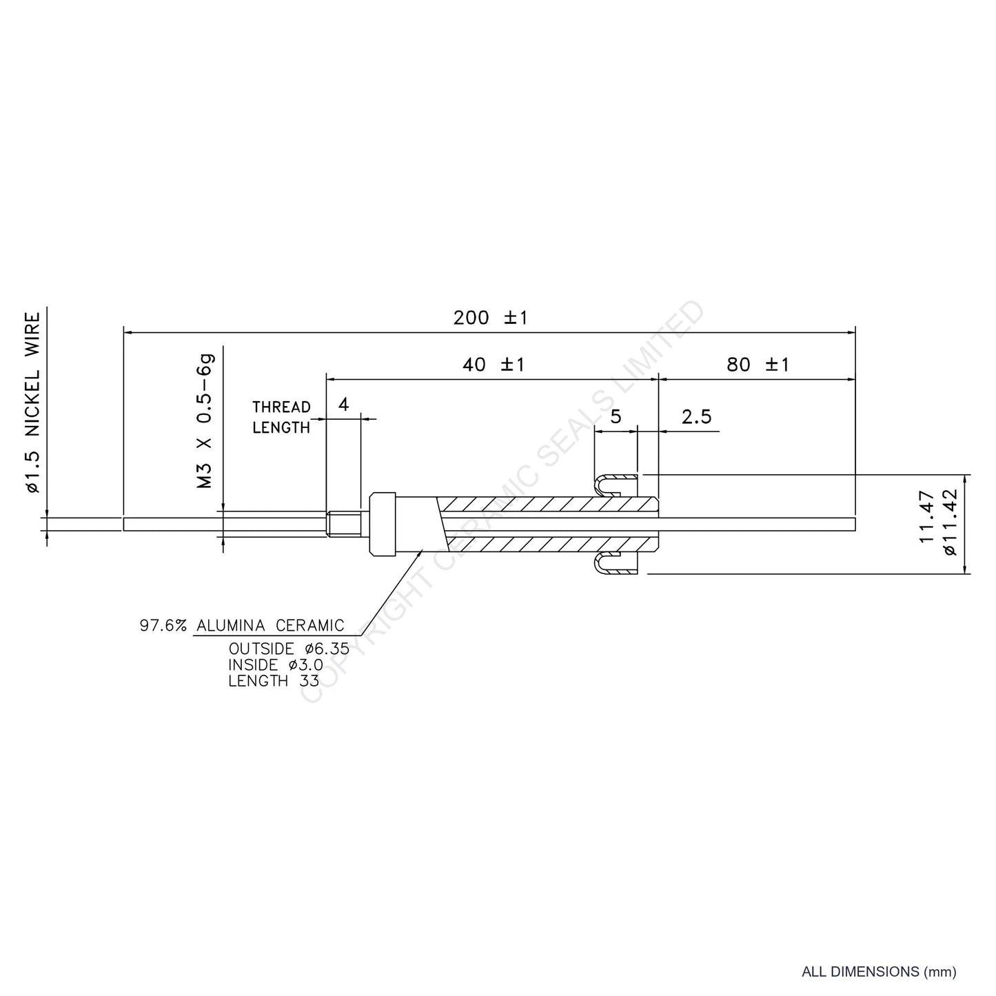 20kV Instrumentation Feedthrough