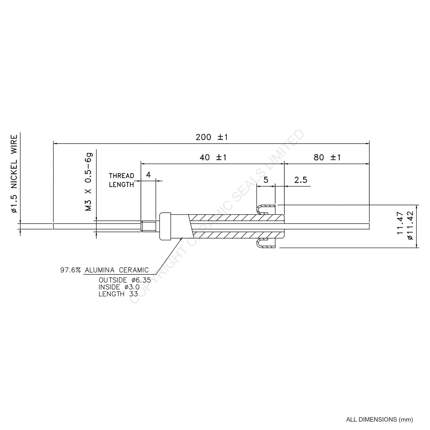 20kV Instrumentation Feedthrough