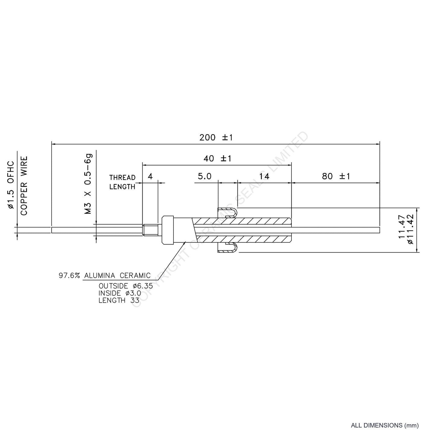 8kV Instrumentation Feedthrough
