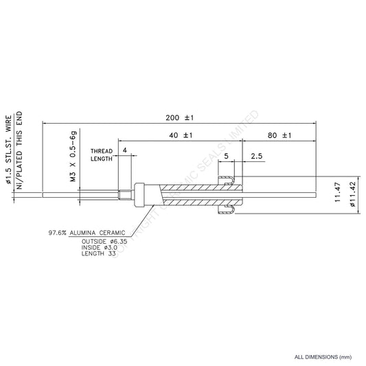 20kV Instrumentation Feedthrough