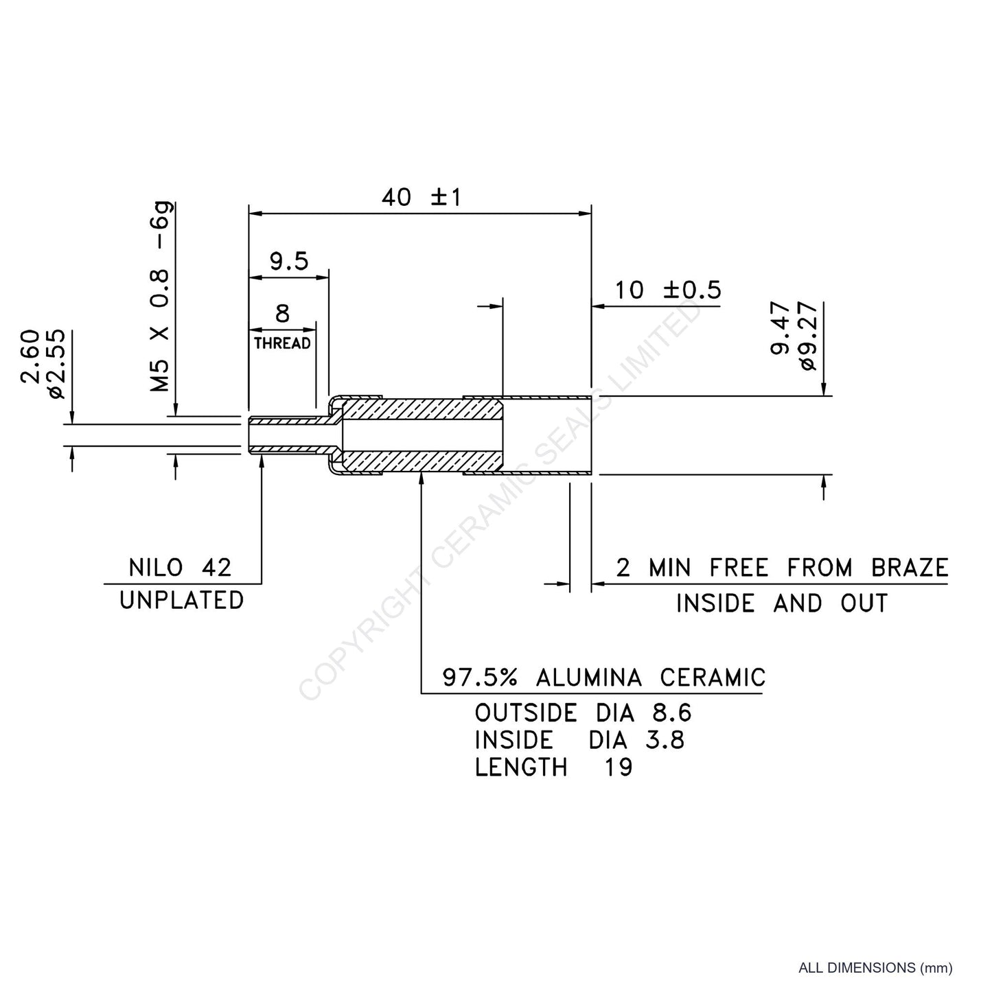 5kV Metal Ceramic Seal