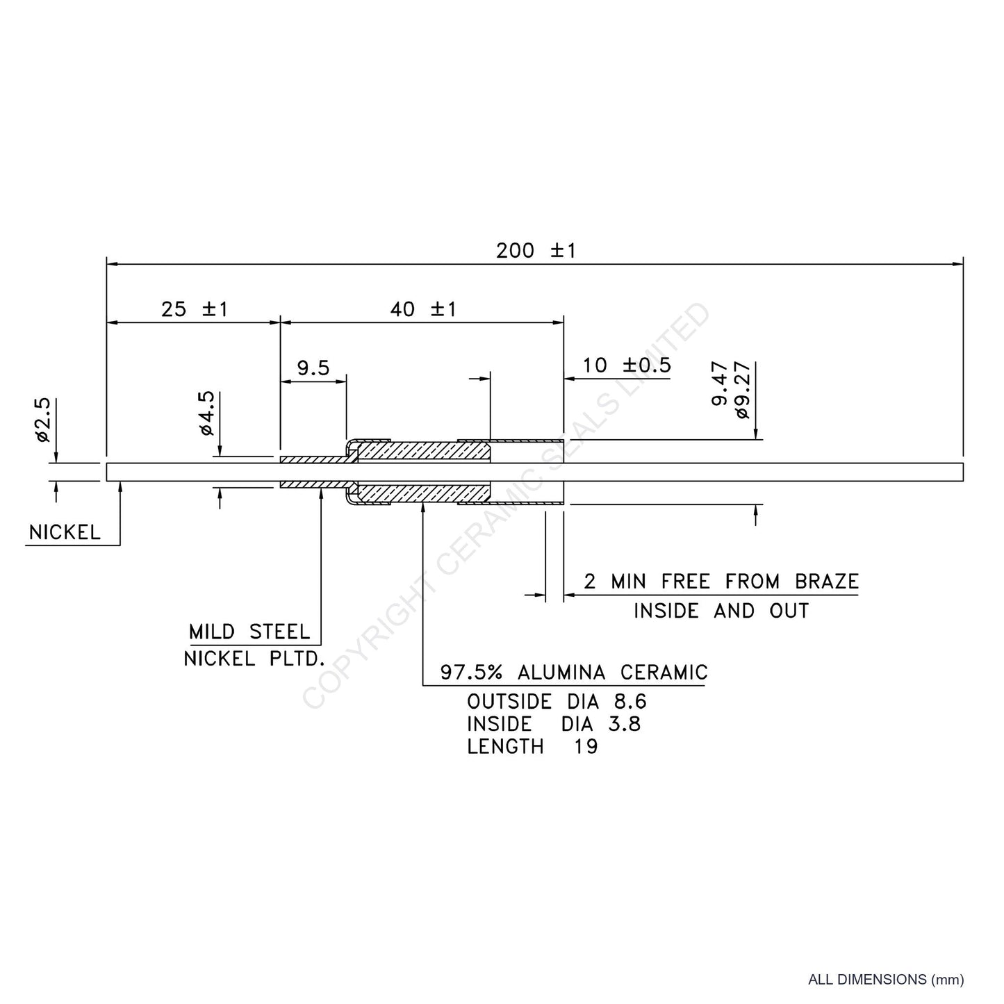 5kV Metal Ceramic Seal