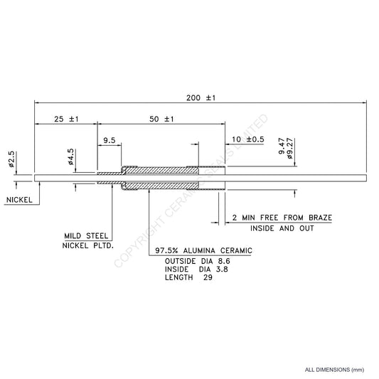 10kV Metal Ceramic Seal