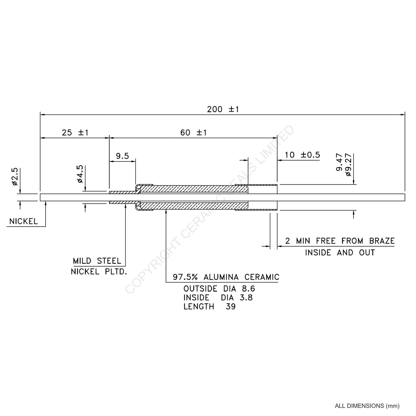 15kV Metal Ceramic Seal