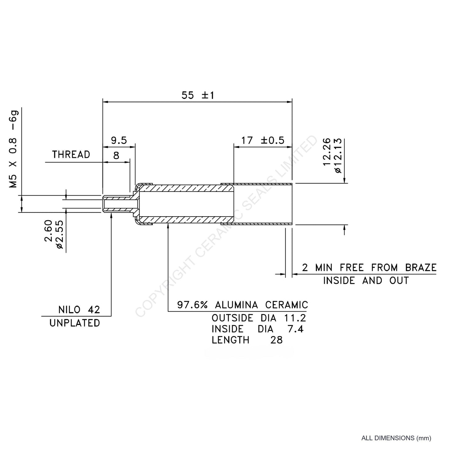 10kV Metal Ceramic Seal