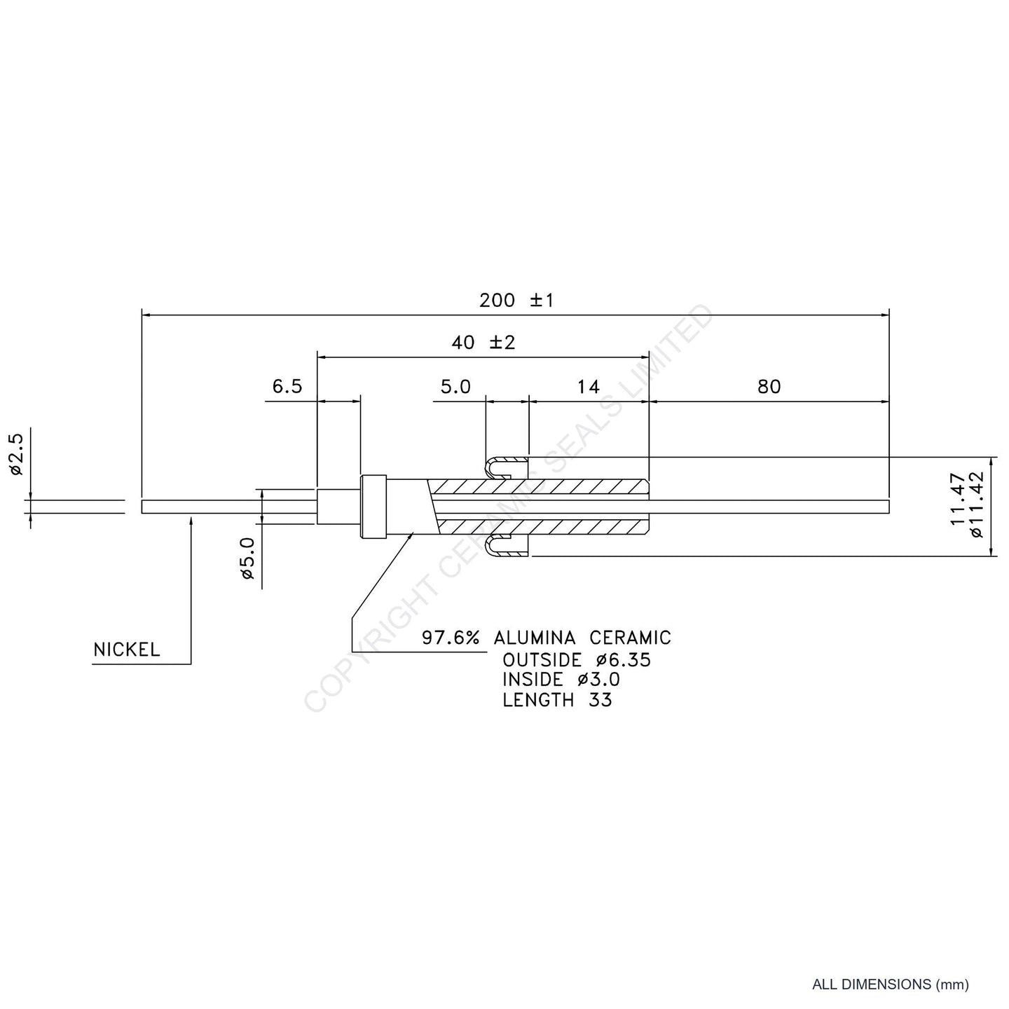 8kV Metal Ceramic Seal
