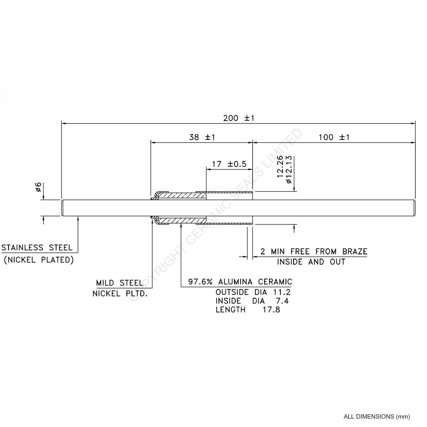 5kV Metal Ceramic Seal