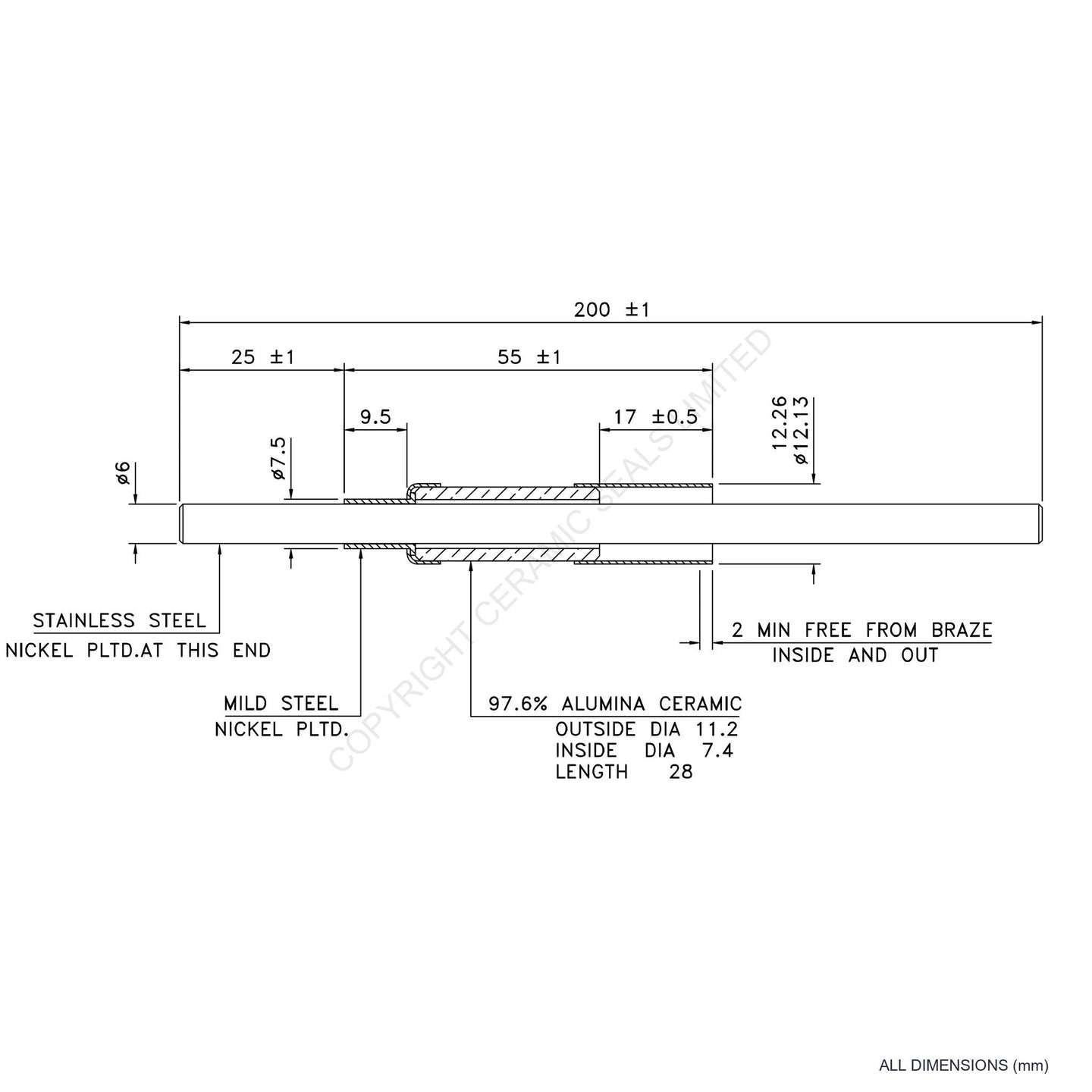 10kV Metal Ceramic Seal
