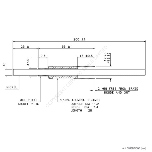 10kV Metal Ceramic Seal