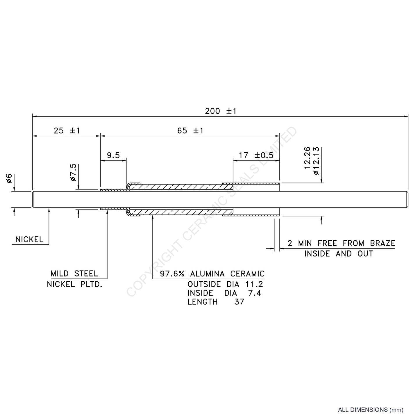 15kV Metal Ceramic Seal