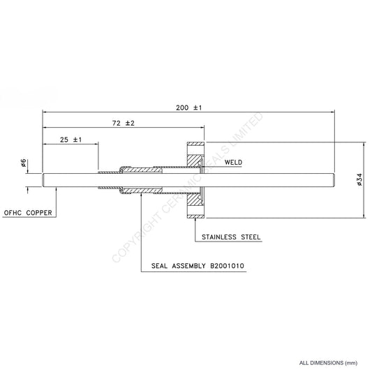 5kV Single Feedthrough Flanged
